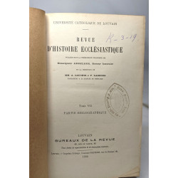 Revue d'histoire ecclésiastique - TOME VII - 1906 partie...