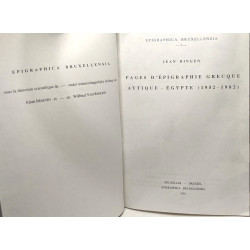 Pages d'épigraphie grecque Attique Egypte (1952 - 1982) /...