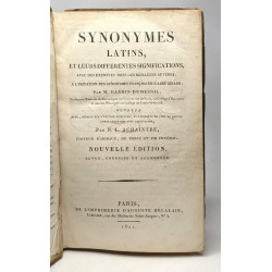 Synonymes latins et leurs différentes significations avec des...