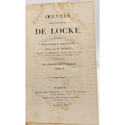 Oeuvres philosophiques de Locke - nouvelle édition revue par M....