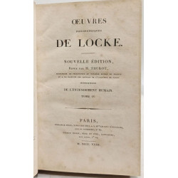 Oeuvres philosophiques de Locke - nouvelle édition revue par M....