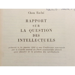 Rapport sur la question des intellectuels - présenté le 14 janvier...