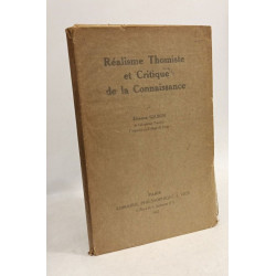 Réalisme Thomiste et critique de la connaissance
