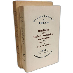 Histoire des idées sociales en France - TOME I: De Montesquieu à...