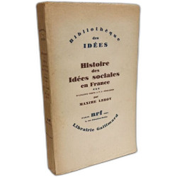 Histoire des idées sociales en France - TOME I: De Montesquieu à...
