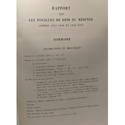 Rapport sur les fouilles de Deir El Médineh (années 1945-46 et...