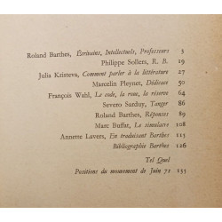 Tel Quel n°47 - Littérature Philosophie Science Politique. Automne...