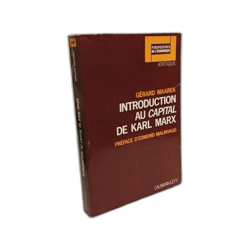 Introduction au "capital" de karl Marx : un essai de formalisation