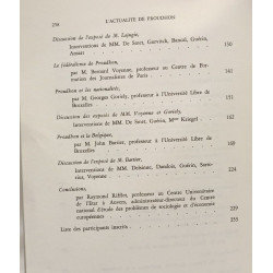 L'actualité de Proudhon - Colloque de Novembre 1965