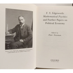 F. Y. Edgeworth's Mathematical Psychics and Further Papers on...