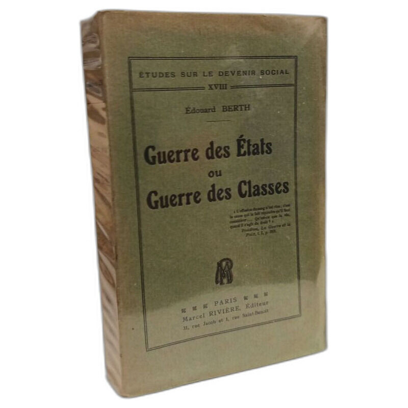 Guerre des États ou Guerre des Classes