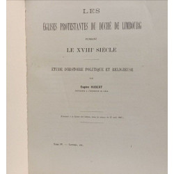 Les Eglises Protestantes du duché de Limbourg pendant le XVIIIe...