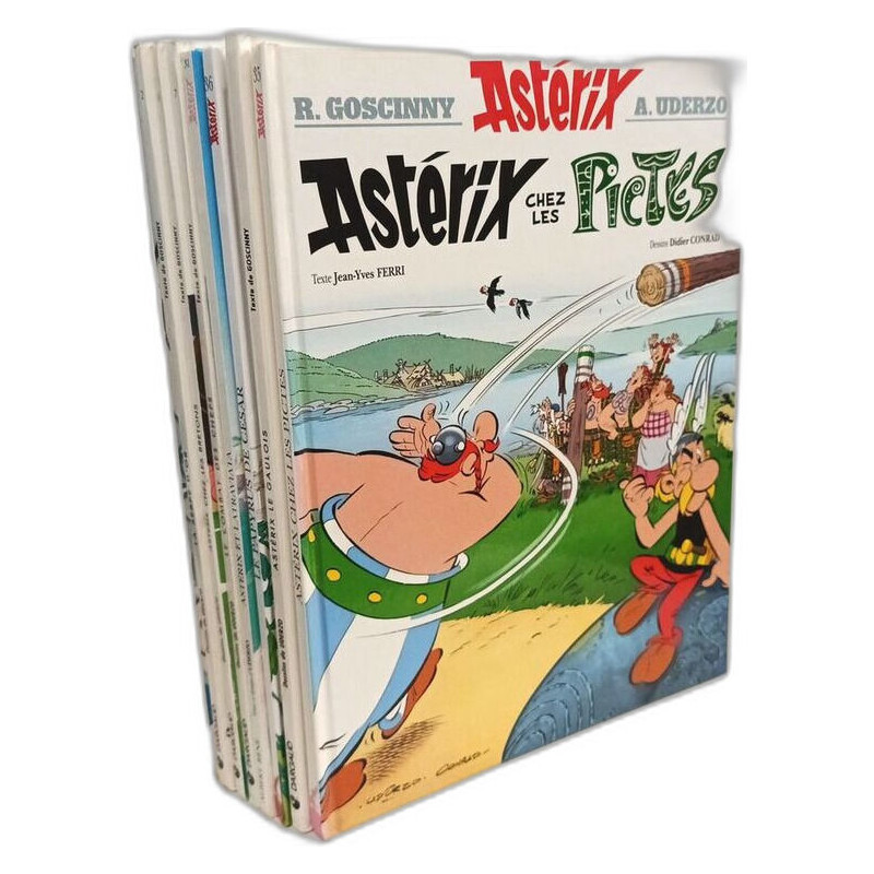 8 albums: Astérix chez les Pictes , Astérix le Gaulois, Le combat...