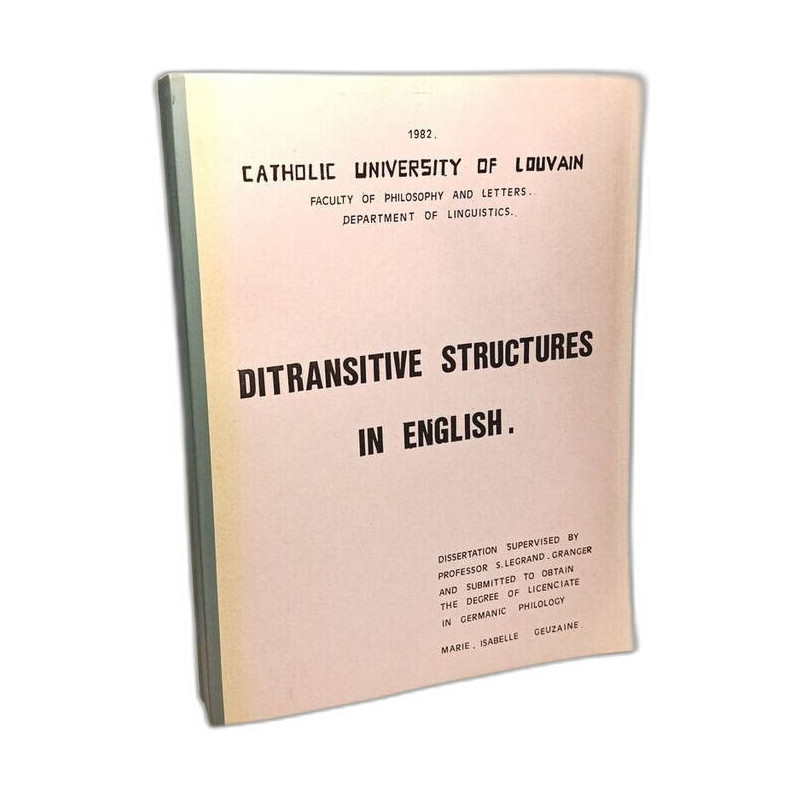 Ditransitive Structures in English