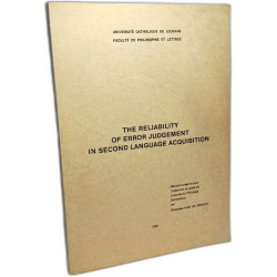 The Reliability of Error Judgement in Second Language Acquisition