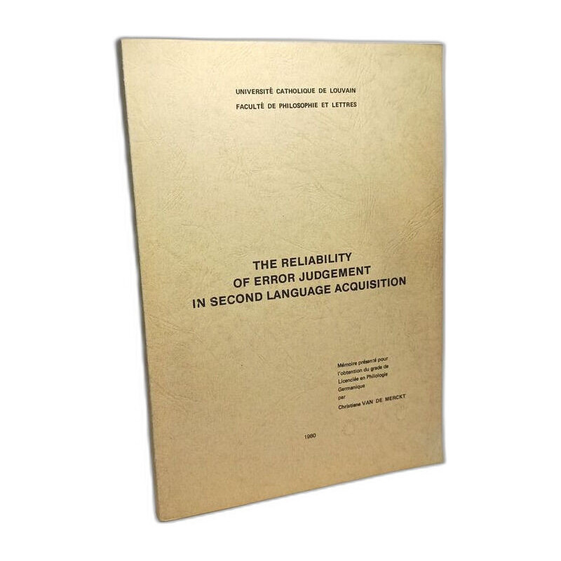 The Reliability of Error Judgement in Second Language Acquisition
