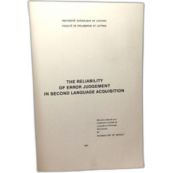 The Reliability of Error Judgement in Second Language Acquisition