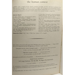 The human context - Le domaine humain - der mensch und seine welt...