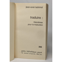 Traduire : théoremes pour la traduction