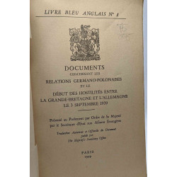 Documents concernant les relations germano-polonaises et le début...