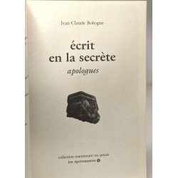 Ecrit en la secète - apologues