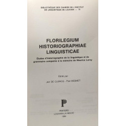 Florilegium Historiographiae Linguisticae. Etudes Dhistoriographie...