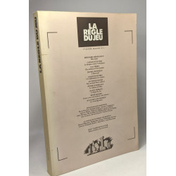 La règle du jeu numéro 1 1ere année Mai 1990