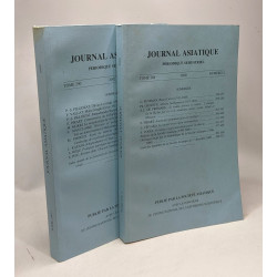 Journal asiatique - périodique semestriel - TOME 288 numéro 2...