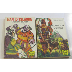 Lot de 2 livres Han d'islande -robinson crusoë