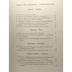L'antiquité classique - revue semestrielle - dixième année tome X 1941