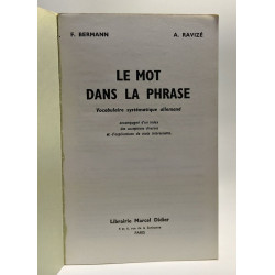 Das wort im satz -- nouveau vocabulaire systématique...