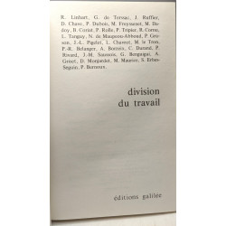 Division du travail - Colloque de Dourdan