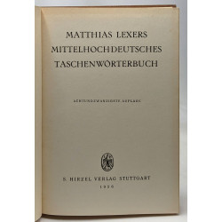 Matthias Lexers mittelhochdeutsches taschenwörterbuch -...
