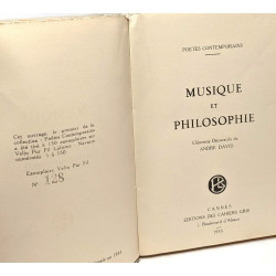 Musique et philosophie - éléments décoratifs de André David -...