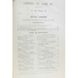 Tome III - cours V et VI - la littérature française depuis la...