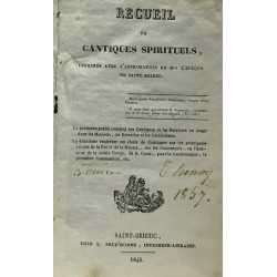 recueil de cantiques spirituels - à l'usage du dioscèse de...