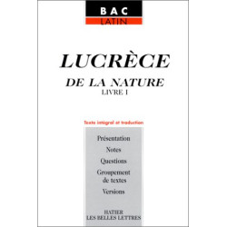 Lucrece de la nature livre I (texte intégral en latin et traduction)