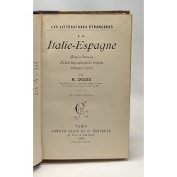Italie-Espagne - histoire littéraire notices biographiques et...