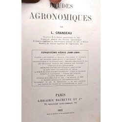 Études agronomiques - cinquième série 1889-1890