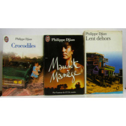 Ensemble de 3 livres: crocodiles, maudit manège, lent dehors