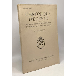 Chronique d'Egypte - bulletin périodique de la fondation -...