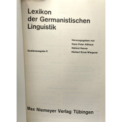 Lexikon der Germanistischen Linguistik --- 3 Bände in einem Band...