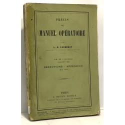 précis de manuel opératoire - fin de l'ouvrage - résections...
