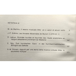 Hethitica IX - bibliothèque des cahiers de l'institut de...