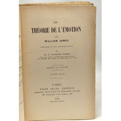 Théorie de l'émotion - introduction par Dr. Georges Dumas - 2e édition