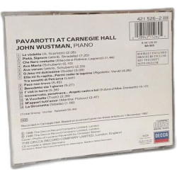 Pavarotti at Carnegie Hall - Piano