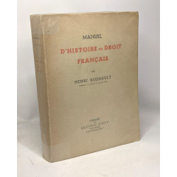 Manuel d'histoire du droit français