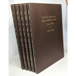 États annuels de la Royal Navy TOMES UN à SIX de 1793 à 1815