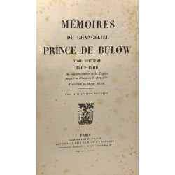Mémoires du chancelier Prince de Bülow - tome deuxième 1902-1909