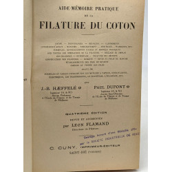 Aide-mémoire pratique de la filature du coton - 4e édition revue...